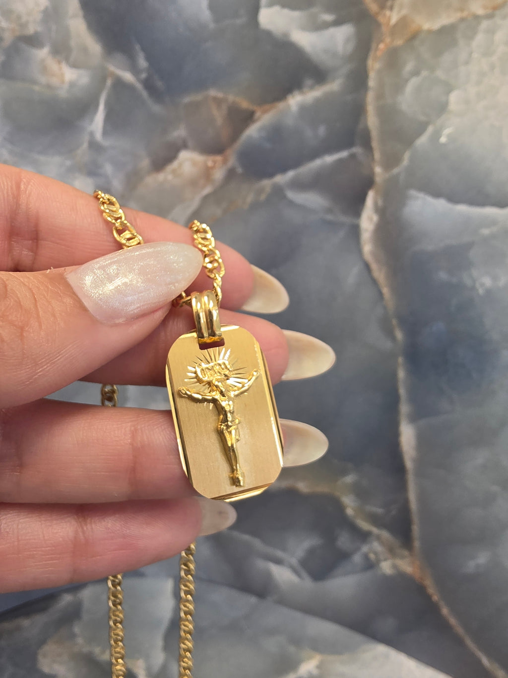 Crucifix Plaque Pendant 316