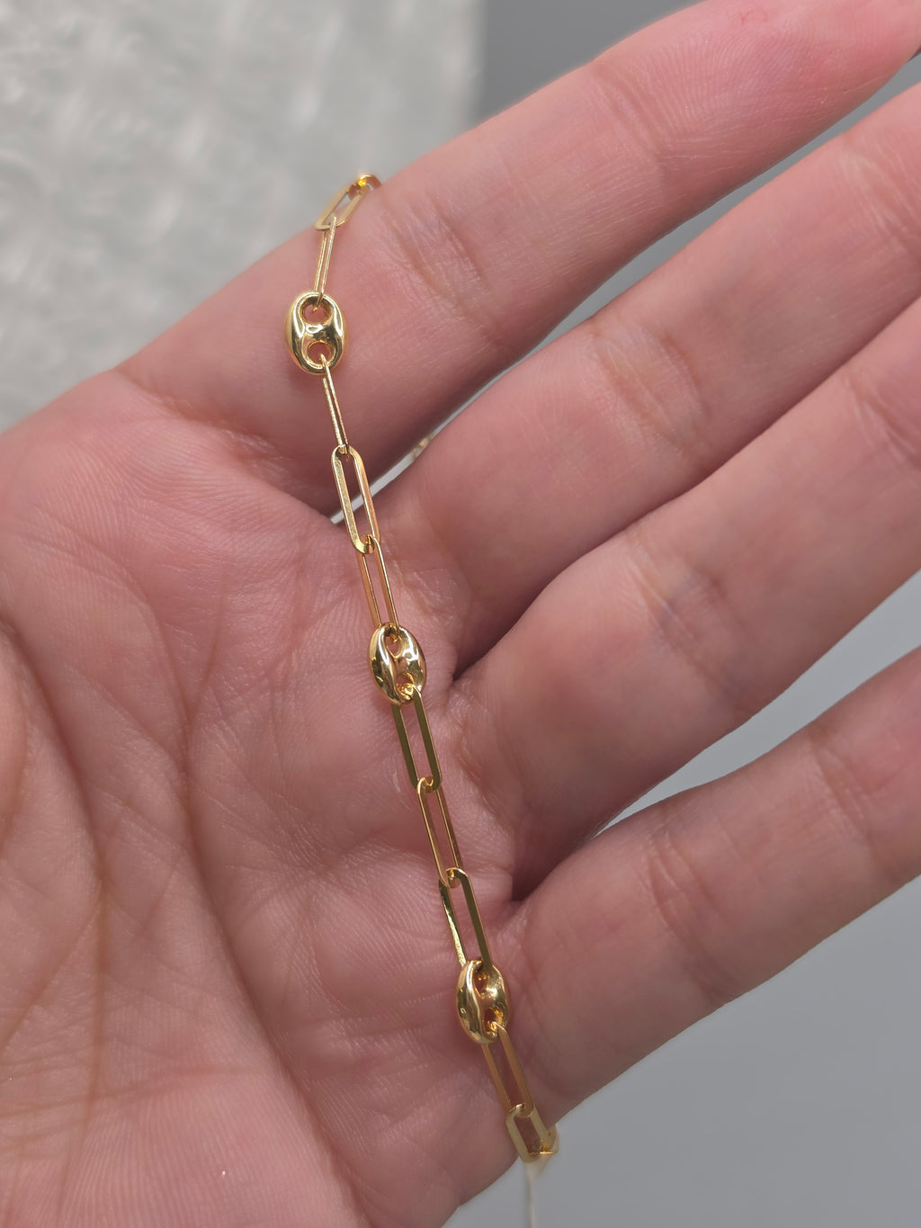 Gold Mixed Link Bracelet 249