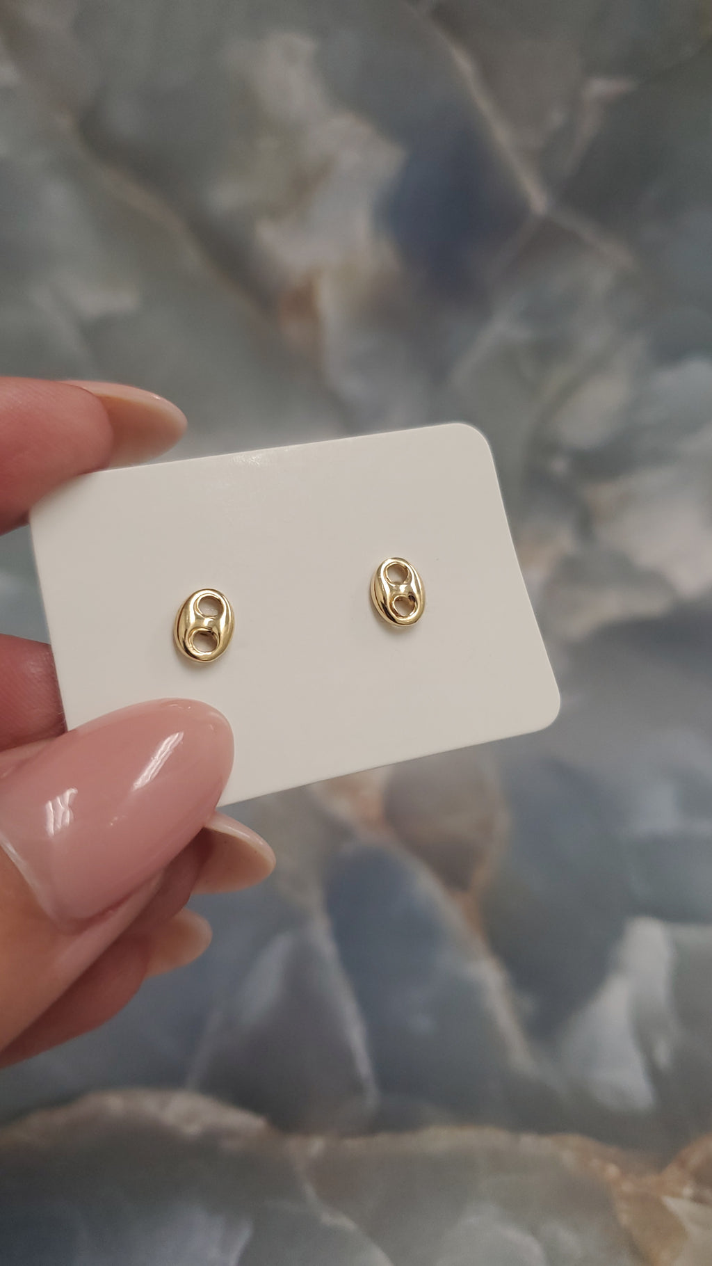 Oval Link Stud Earrings 105