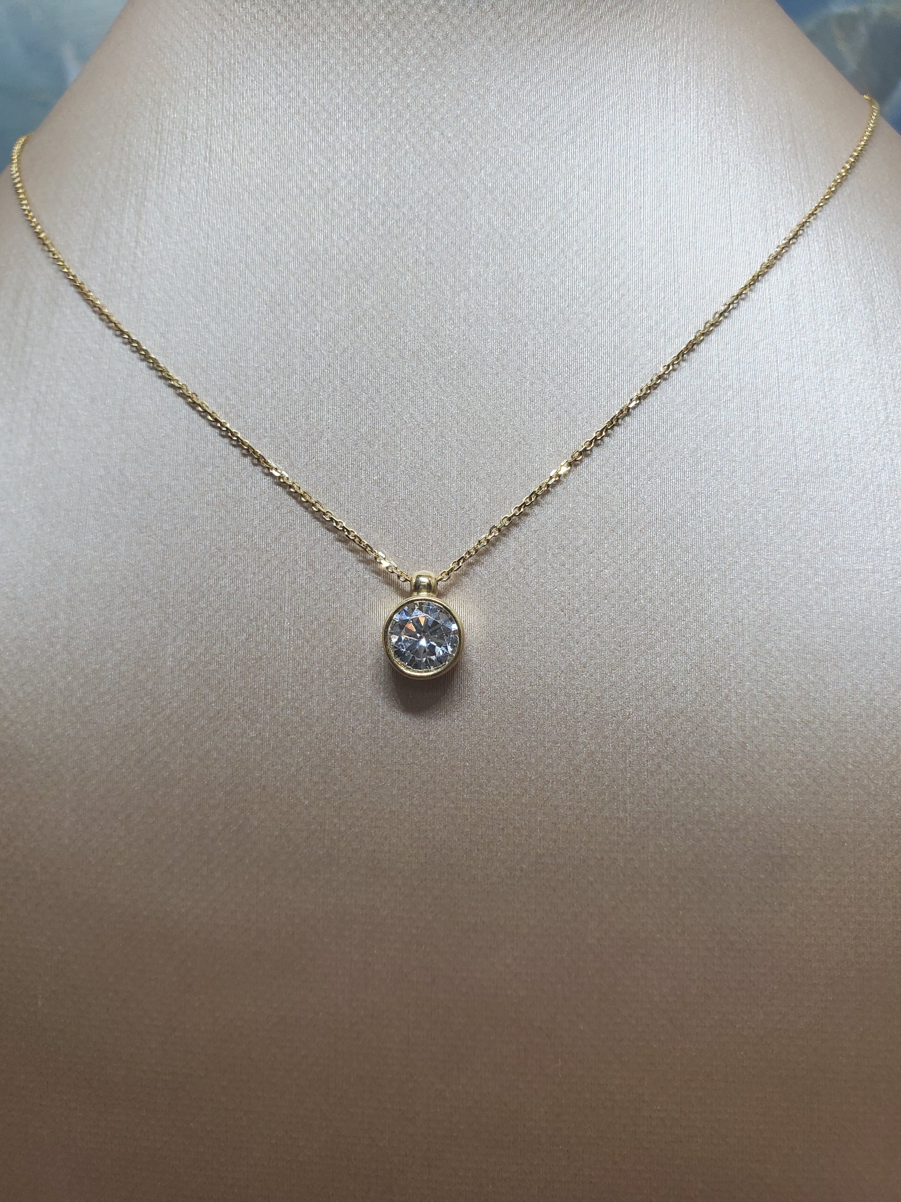 Imperial Bezel Solitaire Necklace 193