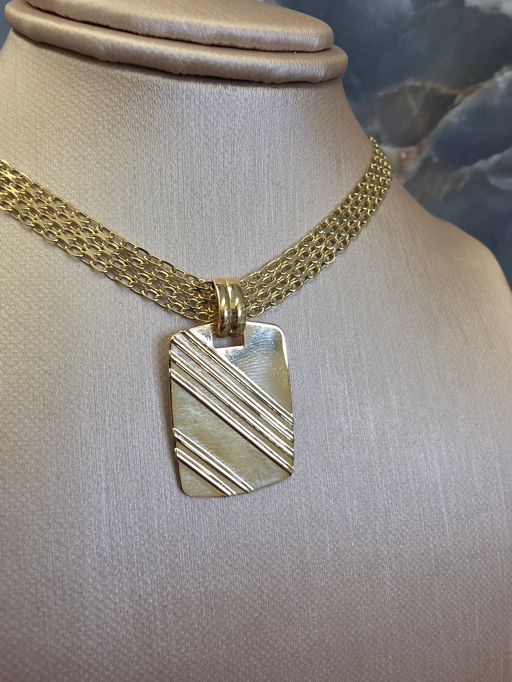 Engraved Rectangular Pendant 314