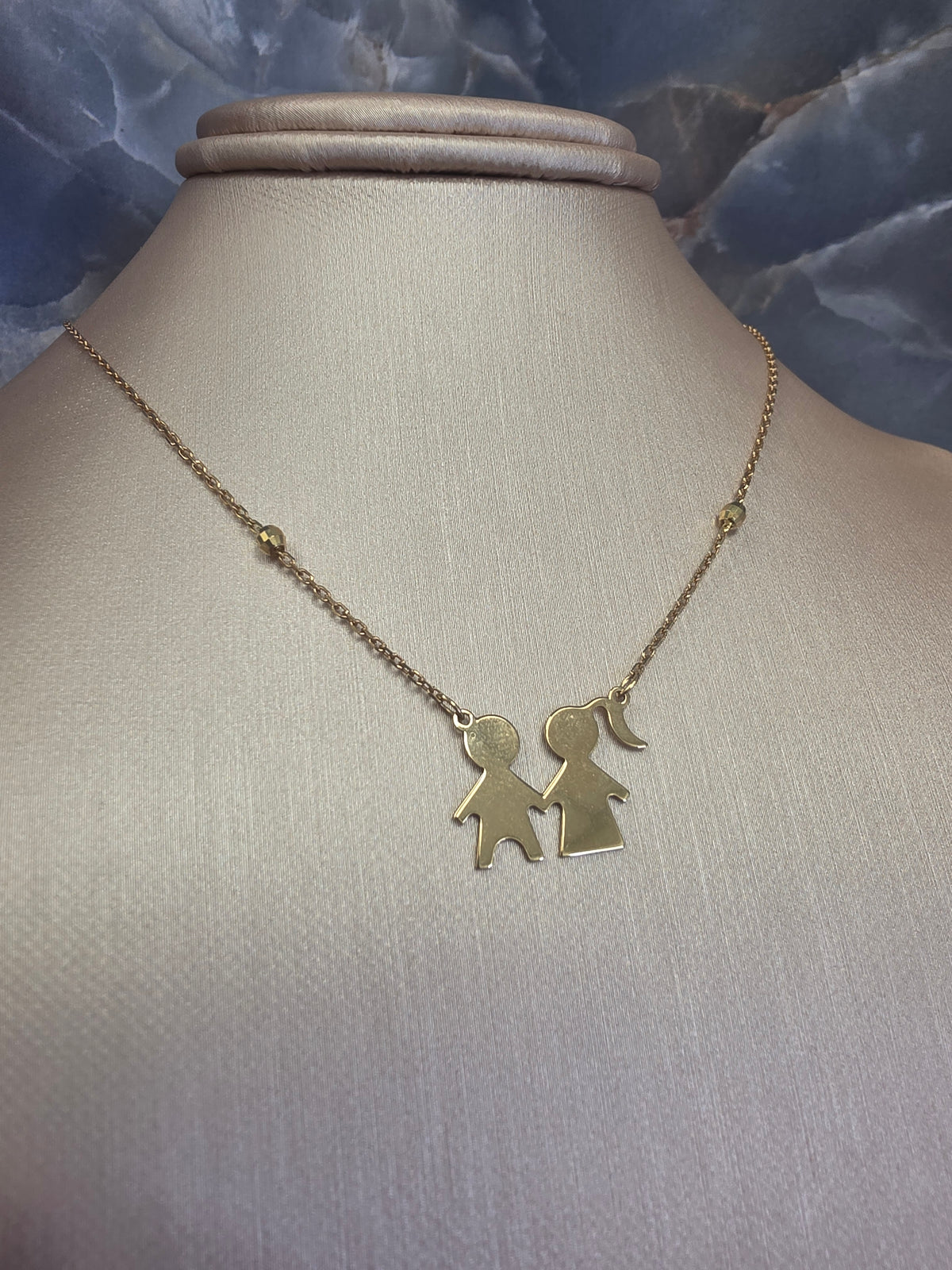 Gold Mother & Son Necklace 247
