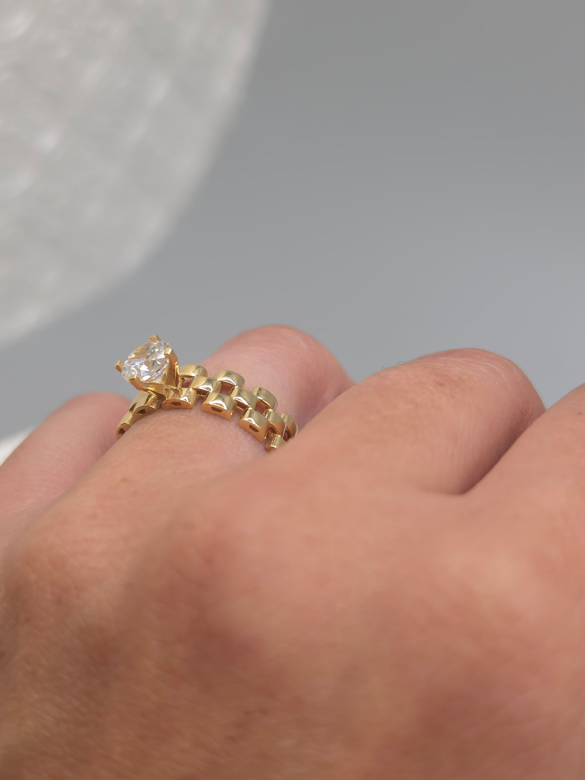Rolex Style Solitaire Ring 329