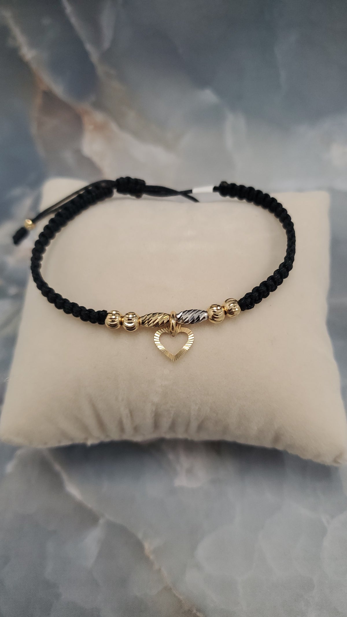 Tricolor Heart Cord Bracelet