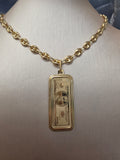 Gold $100 Bill Pendant 229