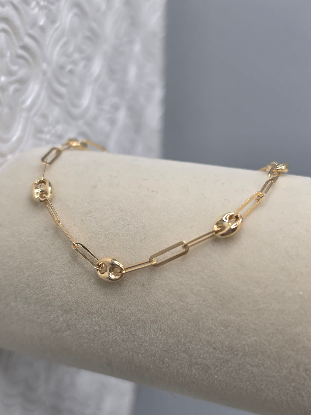 Gold Mixed Link Bracelet 249