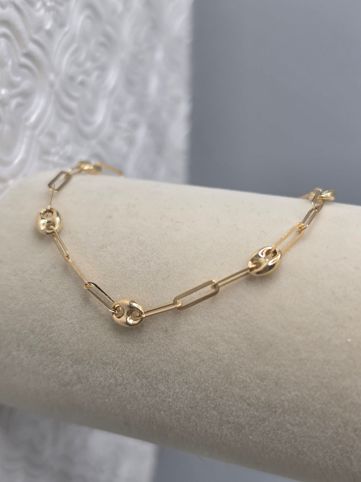 Gold Mixed Link Bracelet 249