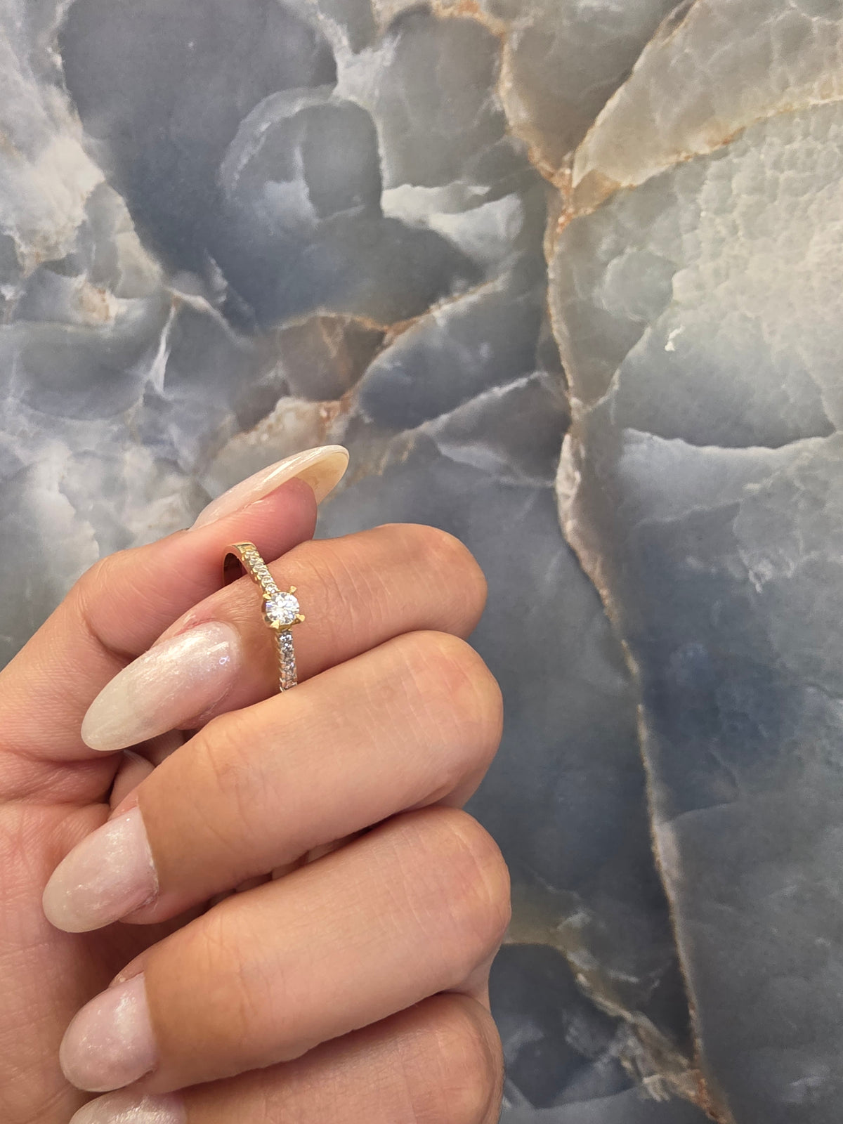 Pavé Solitaire Ring