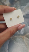 Diamond-Cut Ball Stud Earrings 071
