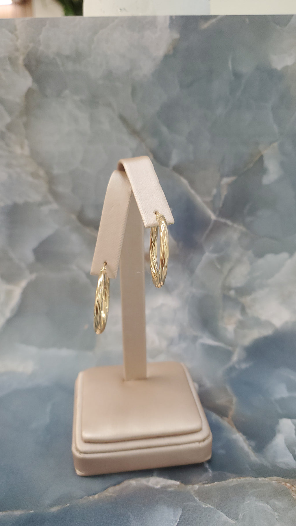Gold Twisted Hoop Earrings 218